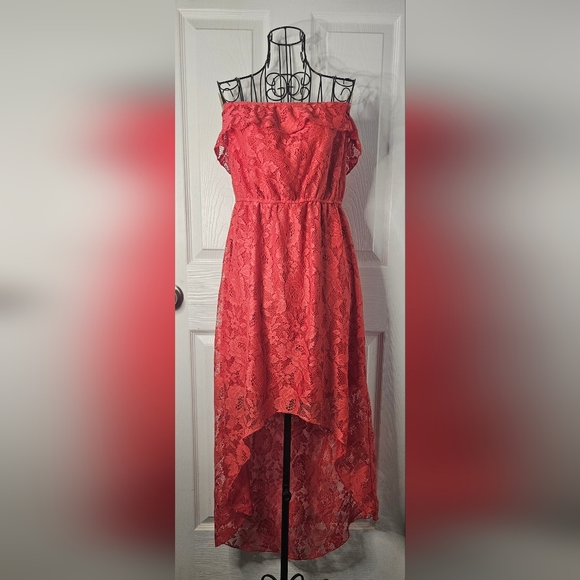 Trixxi Crochet-Lace High-Low Sundress - Picture 1 of 3